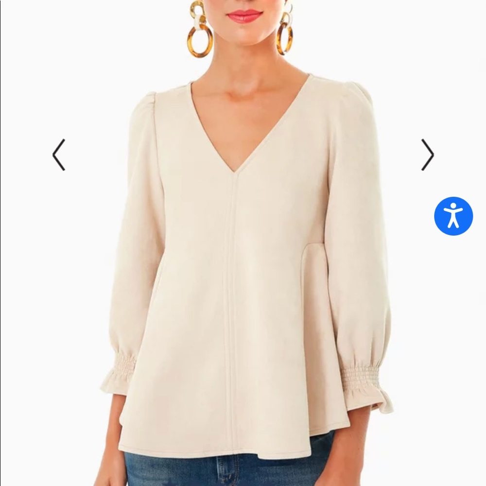 Tuckernuck Bone Color Suede Easton Top